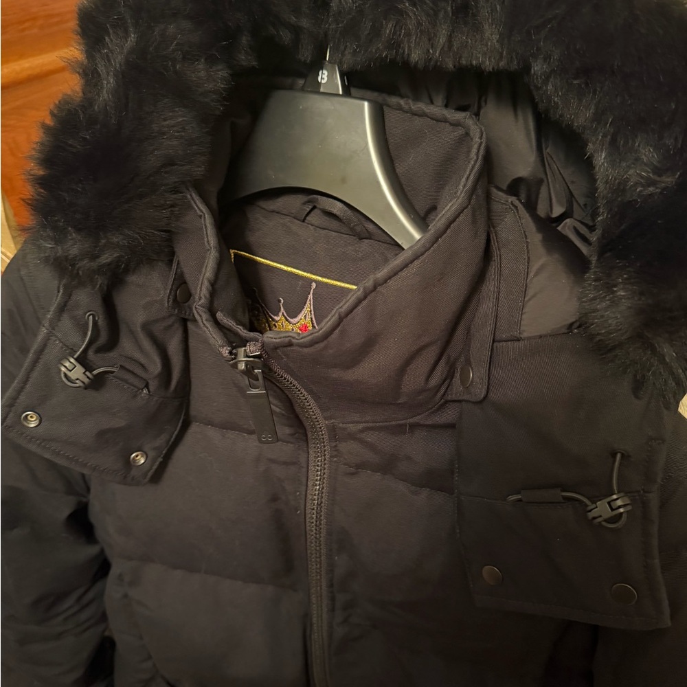 Moose Knuckles CLOUD SHEARLING TRIM 3Q JACKET Black - Womens - AUTHENTIC.